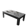 Table basse de salon 65x122 cm gris brillant moderne Lanz Prisma Remises