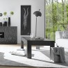 Table basse de salon 65x122 cm gris brillant moderne Lanz Prisma Réductions