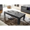 Table basse de salon 65x122 cm gris brillant moderne Lanz Prisma Catalogue