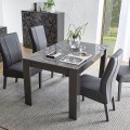 Table à manger extensible 90x137-185cm gris brillant Plus Prisma Promotion