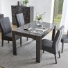Table à manger extensible 90x137-185cm gris brillant Plus Prisma Promotion