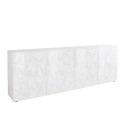 Buffet moderne 4 portes blanc brillant 241 cm Prisma Wh XL Offre