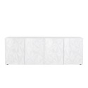 Buffet moderne 4 portes blanc brillant 241 cm Prisma Wh XL Réductions