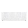 Buffet moderne 4 portes blanc brillant 241 cm Prisma Wh XL Réductions