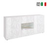 Buffet 2 portes 2 tiroirs 181cm design blanc brillant Prisma Wh M Vente
