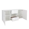 Buffet 2 portes 2 tiroirs 181cm design blanc brillant Prisma Wh M Catalogue
