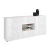 Buffet 2 portes 2 tiroirs 181cm design blanc brillant Prisma Wh M Réductions
