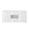 Buffet 2 portes 2 tiroirs 181cm design blanc brillant Prisma Wh M Remises
