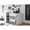 Buffet 2 portes 2 tiroirs 181cm design blanc brillant Prisma Wh M Prix