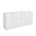 Buffet de séjour cuisine blanc brillant 3 portes Prisma Wh S Offre