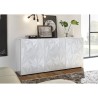 Buffet de séjour cuisine blanc brillant 3 portes Prisma Wh S Réductions