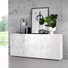 Buffet de séjour cuisine blanc brillant 3 portes Prisma Wh S Choix
