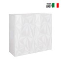 Buffet moderne 2 portes blanc brillant Prisma Tet Wh Vente