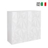 Buffet moderne 2 portes blanc brillant Prisma Tet Wh Vente