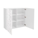 Buffet moderne 2 portes blanc brillant Prisma Tet Wh Remises