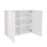 Buffet moderne 2 portes blanc brillant Prisma Tet Wh Remises