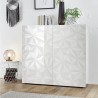 Buffet moderne 2 portes blanc brillant Prisma Tet Wh Réductions