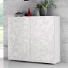 Buffet moderne 2 portes blanc brillant Prisma Tet Wh Choix