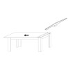 Table à manger extensible blanc brillant 90x137-185cm Most Prisma Choix