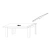 Table de salle à manger à rallonge blanc brillant 90x137-185cm Most Prisma Choix