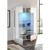 Vitrine moderne blanche brillante 2 portes en verre salon 121x166cm Ego Wh Choix