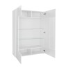Vitrine moderne blanche brillante 2 portes en verre salon 121x166cm Ego Wh Réductions