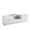 Meuble TV moderne avec 2 portes et 1 tiroir, blanc brillant Alis Wh Prisma Offre