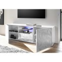 Meuble TV moderne avec 2 portes et 1 tiroir, blanc brillant Alis Wh Prisma Réductions