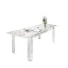 Table de salle à manger à rallonge blanc brillant 90x137-185cm Most Prisma Offre