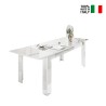 Table à manger extensible blanc brillant 90x137-185cm Most Prisma Vente