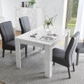 Table à manger extensible blanc brillant 90x137-185cm Most Prisma Promotion