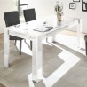 Table de salle à manger blanc brillant moderne 180x90cm Athon Prisma Catalogue