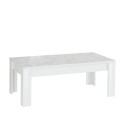 Table basse de salon café blanc brillant 65x122 cm Reef Prisma Offre