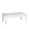 Table basse de salon café blanc brillant 65x122 cm Reef Prisma Offre