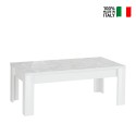Table basse de salon café blanc brillant 65x122 cm Reef Prisma Vente