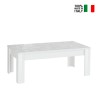 Table basse de salon café blanc brillant 65x122 cm Reef Prisma Vente