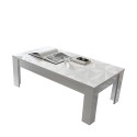 Table basse de salon café blanc brillant 65x122 cm Reef Prisma Choix