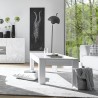 Table basse de salon café blanc brillant 65x122 cm Reef Prisma Modèle