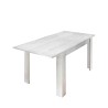 Table à manger extensible en bois 90x137-185cm blanc brillant Vigo Urbino Remises