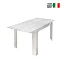 Table à rallonge en bois 90x137-185cm blanc brillant Vigo Urbino Offre