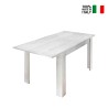 Table à manger extensible en bois 90x137-185cm blanc brillant Vigo Urbino Offre