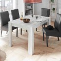 Table à manger extensible en bois 90x137-185cm blanc brillant Vigo Urbino Choix