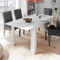 Table à rallonge en bois 90x137-185cm blanc brillant Vigo Urbino Promotion