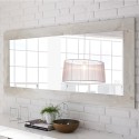 Miroir de salon cadre bois blanc 75x170 cm Self Urbino Promotion