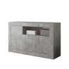 Buffet bas armoire de rangement gris ciment 3 portes Urbino Ct M Offre