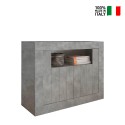 Meuble bas moderne pour séjour 2 portes gris béton Minus Ct Urbino Vente
