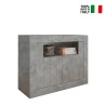 Meuble bas moderne pour séjour 2 portes gris béton Minus Ct Urbino Vente