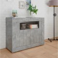 Meuble bas moderne pour séjour 2 portes gris béton Minus Ct Urbino Promotion