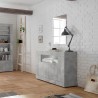Meuble bas moderne pour séjour 2 portes gris béton Minus Ct Urbino Remises