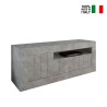 Meuble TV moderne 3 portes 138 cm effet béton Jaor Ct Urbino Vente